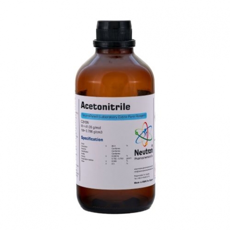 استونیتریل 99 درصد 2.5 لیتری بطری شیشه‌ای گرید DNA، شیمی دارویی نوترون