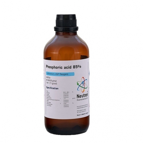 فسفریک اسید 85 درصد 2.5 لیتری بطری شیشه ای گرید USP، شیمی دارویی نوترون