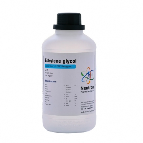اتیلن گلایکول 99 درصد 1 لیتری بطری پلاستیکی گرید USP، شیمی دارویی نوترون