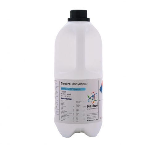 گلیسرول (گلیسیرین) 99 درصد 2.5 لیتری بطری پلاستیکی گرید USP، شیمی دارویی نوترون