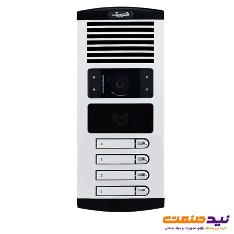 پنل آیفون تصویری 4 واحدی عمودی رنگی الکتروپیک مدل RFID 1086