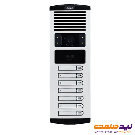 پنل آیفون تصویری 7 واحدی عمودی رنگی الکتروپیک مدل RFID 1086