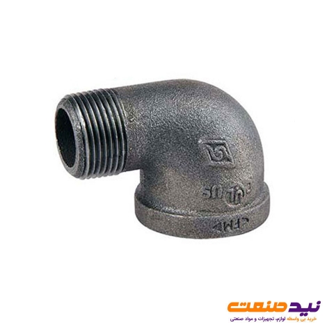 چپقی دنده ای سیاه 90 درجه 2 اینچ مک