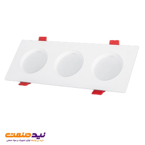 چراغ سقفی توکار سولاریس 3*5 وات پارس شعاع توس