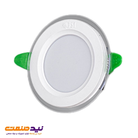 چراغ سقفی توکار پرو گلاریس 7 وات دایره ای پارس شعاع توس