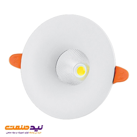 چراغ سقفی توکار آمیتریس 7 وات دایره ای COB پارس شعاع توس