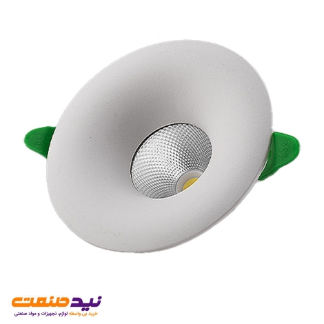 چراغ سقفی توکار آمیتریس 9 وات دایره ای COB پارس شعاع توس