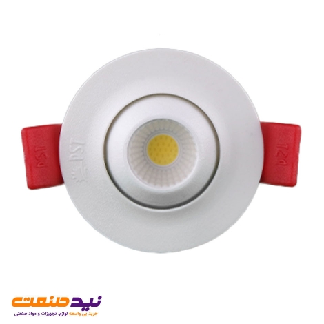 چراغ سقفی توکار چشمی متحرک 3 وات دایره ای COB پارس شعاع توس