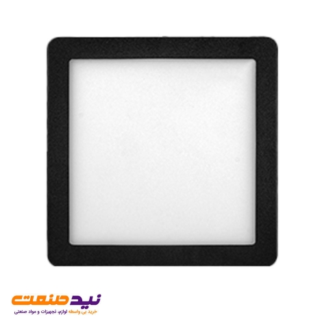 چراغ سقفی روکار رونا 30 وات بدنه مشکی 20*20 مربعی پارس شعاع توس