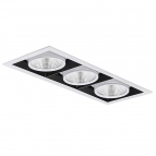 چراغ LED مولتی دانلایت سه خانه توکار 80 وات یخی با قطر 12.5سانتی متر و ماژول ViVo اوربیتال مازی نور