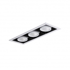 چراغ LED مولتی دانلایت سه خانه توکار 80 وات آفتابی با قطر 12.5سانتی متر و ماژول ViVo اوربیتال مازی نور