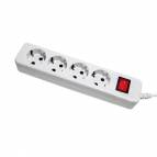 چهار خانه ارت دار با کلید و کابل 3 متری پارت الکتریک مدل شهاب