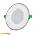 چراغ سقفی توکار پرو گلاریس 9 وات دایره ای پارس شعاع توس