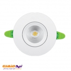 چراغ سقفی توکار چشمی متحرک 7 وات دایره ای SMD پارس شعاع توس
