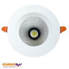 چراغ سقفی توکار هارمونیک 18 وات دایره ای COB پارس شعاع توس