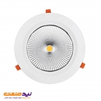 چراغ سقفی توکار هارمونیک 60 وات دایره ای COB پارس شعاع توس