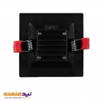 چراغ سقفی توکار سولاریس 9 وات بدنه مشکی مربعی پارس شعاع توس 1