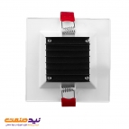 چراغ سقفی توکار سولاریس 9 وات مربعی پارس شعاع توس 1