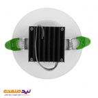 چراغ سقفی توکار سولاریس 9،5،2 وات دایره ای پارس شعاع توس 1