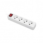 4 خانه بدون ارت با کلید و کابل 1.8 متری پارت الکتریک مدل نیک