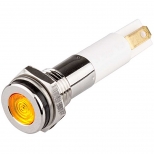 چراغ سیگنال LED زرد فلزی با قطر 8 میلمتری 220 ولت AC منیکس