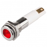 چراغ سیگنال LED قرمز فلزی با قطر 8 میلمتری 24 ولت DC منیکس
