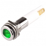 چراغ سیگنال LED سبز فلزی با قطر 8 میلمتری 24 ولت DC منیکس