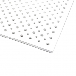 تایل 9.5 میلیمتر معمولی (8-12-36) آکوستیک پانچ دایره ای روکش PVC با فلیس سفید کی پلاس مدل 452100032330600