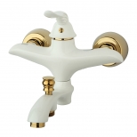 قیمت و خرید شیر اهرمی حمام سفید طلا راسان مدل پریمو