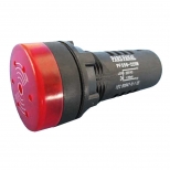 چراغ سیگنال هشدار دهنده (آژیردار) قرمز با قطر 16 میلی متر 220 ولت AC و 24 ولت AC/DC پارس فانال مدل PFS-56