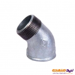 چپقی دنده ای گالوانیزه 45 درجه 10 اینچ مک