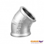 زانو دنده ای گالوانیزه 45 درجه 3.8 اینچ توپی برزیل