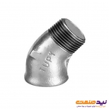 چپقی دنده ای گالوانیزه 45 درجه 3.8 اینچ توپی برزیل
